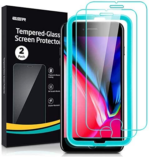 ESR Tempered-Glass for iPhone 8/7 Screen Protector [2-Pack] [Easy Installation Frame] [Case-Friendly] Premium Tempered-Glass Screen Protector for iPhone 8/7/6s/6