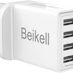 Beikell USB Plug Charger, 4-Port USB Wall Charger Power Adapter with Smart Device-Adaptive Fast Charging Technology